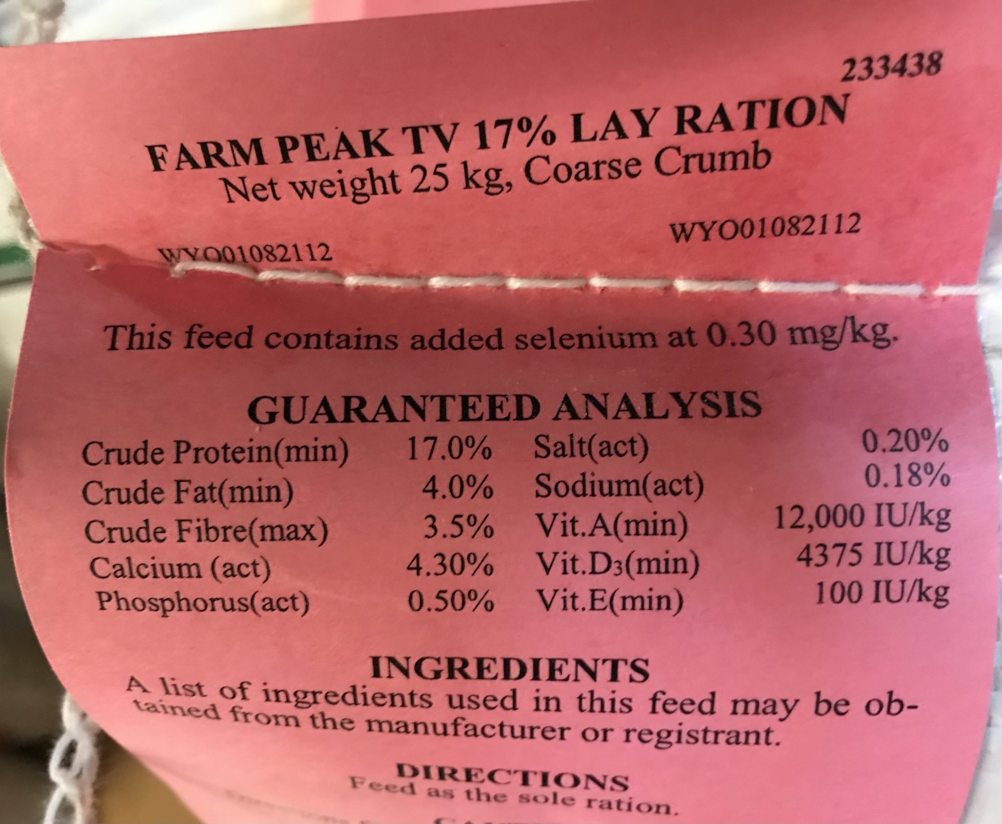 Lay Ration Camlachie Feed